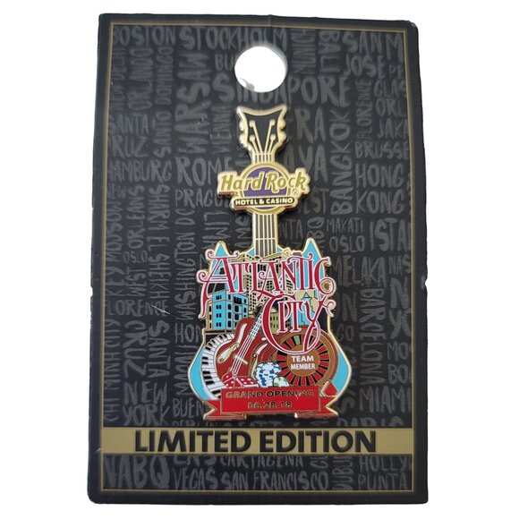Hard Rock Cafe Jewelry - Hard Rock Cafe Hotel Casino Atlantic City Grand Opening, Team Member Pin E695